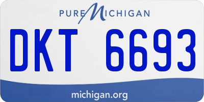 MI license plate DKT6693