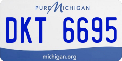 MI license plate DKT6695