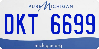 MI license plate DKT6699