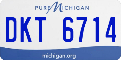 MI license plate DKT6714