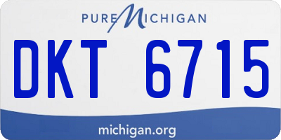 MI license plate DKT6715