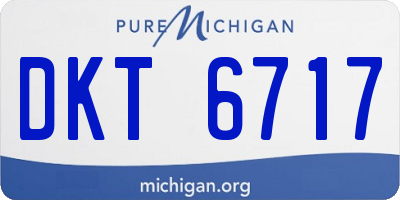 MI license plate DKT6717