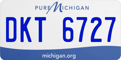 MI license plate DKT6727