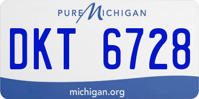 MI license plate DKT6728