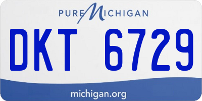 MI license plate DKT6729
