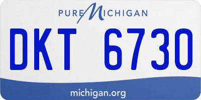 MI license plate DKT6730