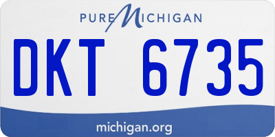 MI license plate DKT6735