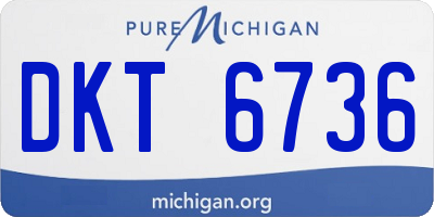 MI license plate DKT6736