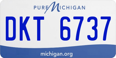 MI license plate DKT6737