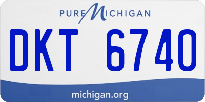 MI license plate DKT6740