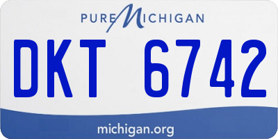 MI license plate DKT6742