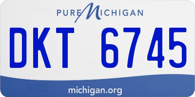 MI license plate DKT6745