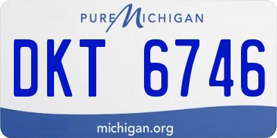 MI license plate DKT6746