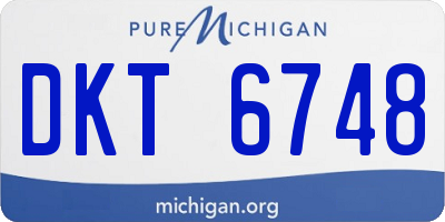MI license plate DKT6748