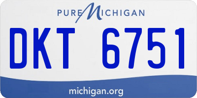 MI license plate DKT6751