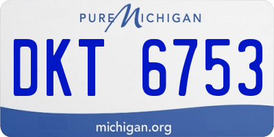 MI license plate DKT6753