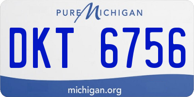 MI license plate DKT6756