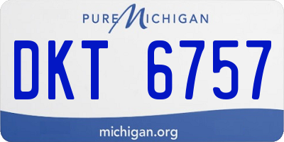 MI license plate DKT6757