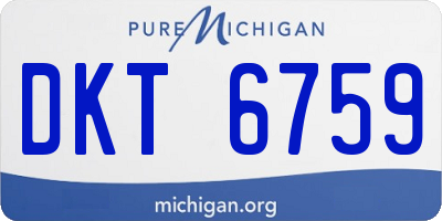 MI license plate DKT6759