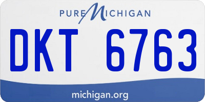 MI license plate DKT6763