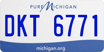 MI license plate DKT6771