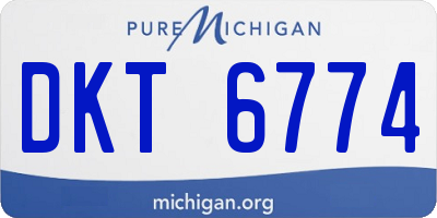 MI license plate DKT6774