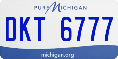 MI license plate DKT6777