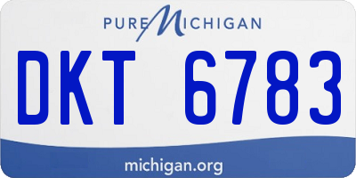 MI license plate DKT6783