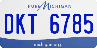 MI license plate DKT6785