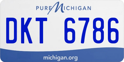 MI license plate DKT6786