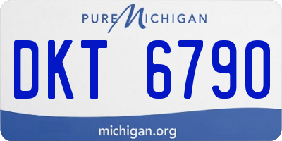 MI license plate DKT6790