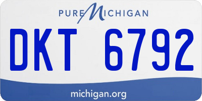 MI license plate DKT6792