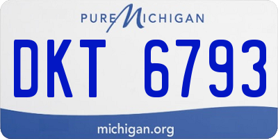 MI license plate DKT6793