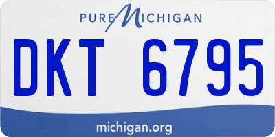 MI license plate DKT6795