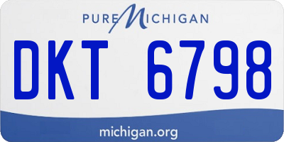 MI license plate DKT6798