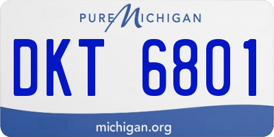 MI license plate DKT6801