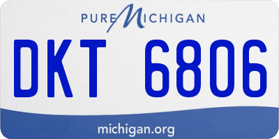 MI license plate DKT6806
