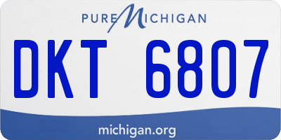 MI license plate DKT6807