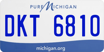 MI license plate DKT6810