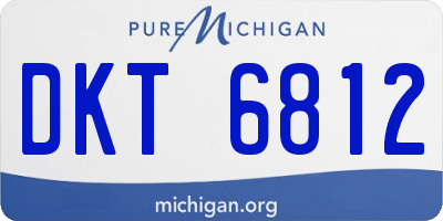 MI license plate DKT6812
