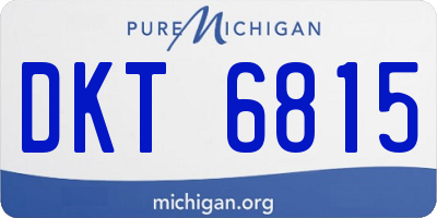MI license plate DKT6815