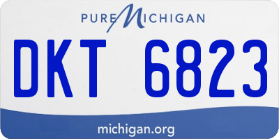 MI license plate DKT6823