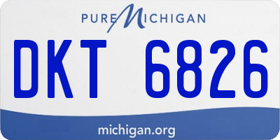 MI license plate DKT6826