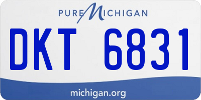 MI license plate DKT6831