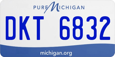 MI license plate DKT6832