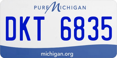 MI license plate DKT6835