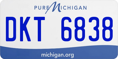 MI license plate DKT6838