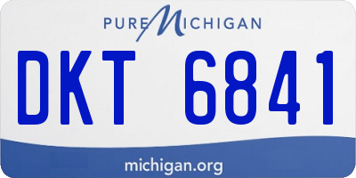 MI license plate DKT6841