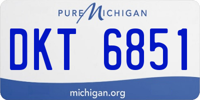 MI license plate DKT6851