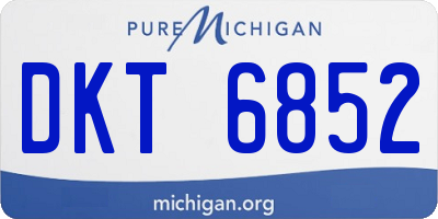 MI license plate DKT6852